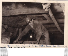 Delcampe - L16- COLOMB BECHAR - ALGERIE - LE GOUVERNEUR GENERAL J. SOUSTELLE DANS LA MINE - PHOTO ARGENCE - ( 2 SCANS ) - Bechar (Colomb Béchar)