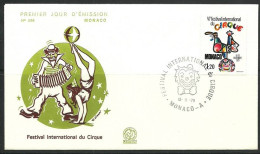 Delcampe - Monaco 1979 Mi 1395 FDC (FDC ZE1 MNC1395) - Circo