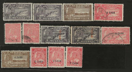 Delcampe - Travancore    .   12 Stamps    .   O And (*)   .   Cancelled And Mint Without Gum - Travancore