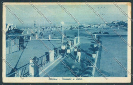 Delcampe - Rimini Riccione PIEGHE ABRASA Cartolina ZT3134 - Rimini