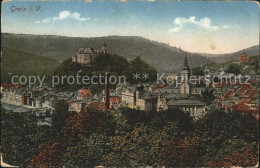 Delcampe - Greiz Thueringen Ortsansicht Mit Schloss - Greiz