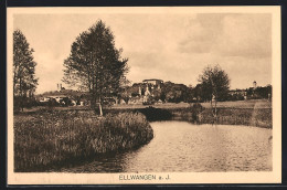 Delcampe - AK Ellwangen A. J., Teilansicht Mit Schloss - Ellwangen