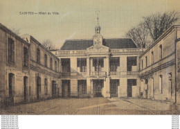 Delcampe - 17) SAINTES - L ' HOTEL DE VILLE - CARTE TOILEE COULEURS - 2 SCANS - Saintes