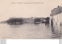 Delcampe - C15-17) SAINTES - INONDATION 18 FEVRIER 1904 - QUAIS PALISSY ET DES ROCHES  -  ( 2 SCANS ) - Saintes