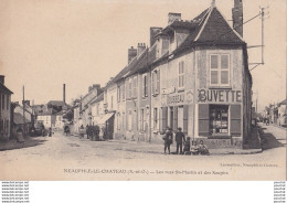 Delcampe - C13-78) NEAUPHLE LE CHATEAU - LES RUES ST MARTIN ET DES SOUPIRS - BUVETTE ROUSSEAU - ANIMEE - ( 2 SCANS ) - Neauphle Le Chateau