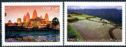 Delcampe - ONU Genève 2015 - Patrimoine Mondial Asie - 2 Timbres Détachés De Feuille ** MNH PF - Unused Stamps