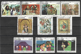 Delcampe - Ecuador 1967 Religious Art And 1967 Christmas - Ecuador