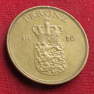 Delcampe - Denmark 1 Krone 1956   Dinamarca Danemark Danimarca   W ºº - Danemark