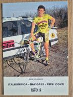 Delcampe - Card Dario Rando - Team Italbonifica-Navigare-Conti - 1990 - Cycling  - Cyclisme - Ciclismo - Wielrennen - Radsport