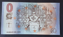 Delcampe - BILLETE Zero Souvenir 0 € ITALIA: V121 - VATICANO - GIUBILEO DEL 2025 - 2025-01 - Autres & Non Classés