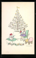 Delcampe - Künstler-AK Mela Köhler: Bescherung An Heiligabend - Köhler, Mela