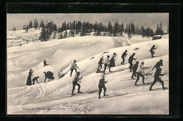 Delcampe - AK Skifahrer Auf Einem Sportgelände Im Harz Im Winter - Wintersport