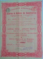 Delcampe - S.A. Des Acéries Et Atéliers De Construction Taretzkoie - Action Ordinaire Au Porteur (1912) - Rusia
