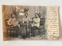 Delcampe - CPA CHINE ~ Hong Kong Chinese Sing Song Girls ~affranchissement De Hong Kong  1904 - China