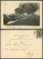 Delcampe - Belgium HOBOKEN Anvers FIRE Oil Well Installation 1904 Old Postcard Disaster - Katastrophen