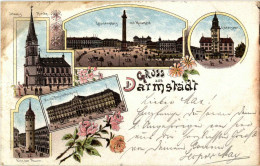 Delcampe - Gruss Aus Darmstadt - Litho - Darmstadt