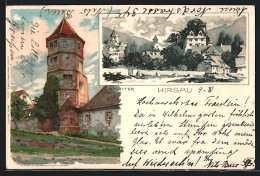 Delcampe - Künstler-AK K. Mutter: Calw-Hirsau, Ortsansicht Mit Turm Um 1900 - Mutter, K.