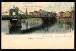 Delcampe - AK Bremen, Grosse Weserbrücke Mit Stadtpanorama - Bremen