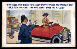 Delcampe - AK Britischer Polizist Hält Eine Frau Im Auto An - Polizei - Gendarmerie