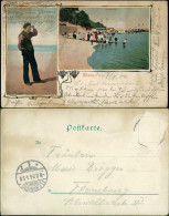 Delcampe - Ansichtskarte Altona-Hamburg 2 Bild: Strandleben, Schiffer 1904 - Altona
