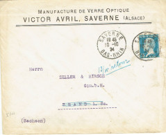 Delcampe - Tarifs Postaux Du 1924-04-01 (09) Pasteur 75 C. N° 177  Lettre 20 G Au Dos étiquette Raison Sociale N'existe Plus - Posttarife