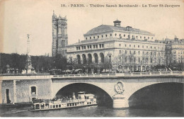 Delcampe - PARIS - Théâtre Sarah Bernhardt - La Tour Saint Jacques - Très Bon état - Paris (04)