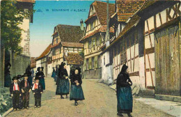 Delcampe - Carte Postale Ancienne - France - Alsace - Souvenir D'alsace - Animée - Folklore Scènes Et Types - Colorisée - CPA - Voi - Alsace
