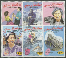 Delcampe - Neuseeland 1994 Die Fünfziger Jahre Mount Everest Rock'n Roll 1334/39 Gestempelt - Gebraucht