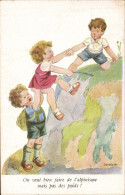 Delcampe - CPA Fantaisie Illustrateur Janser Enfants Escalade - Janser