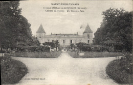 Delcampe - CPA Saint Emilionnais Lussac De Libourne Chateau De Terrien Un Coin Du Parc - Libourne