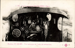 Delcampe - CPA Train Locomotive Machine 230 880 Vue Interieure De L'abri Du Mecanicien - Equipo