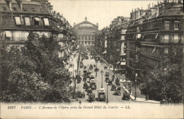 Delcampe - CPA Paris L'Avenue De I'Opera Prise Du Grand Hotel Du Louvre - Paris (02)