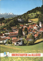 Delcampe - Oberstaufen Oberallgaeu Bayern Panorama Mit Bergen Allgaeu Wappen - Oberstaufen