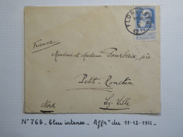 Delcampe - EG24  BELGIQUE  LETTRE   COVER    1911 FLORENNES A  PETIT RONCHIN  FRANCE NORD    +N°76 BORD ++  ++ - Other & Unclassified