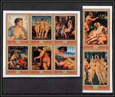 Delcampe - Manama - 3410/ N°646/653 B Italian Renaissance Nus Nude Tableau (Painting) Neuf ** MNH Non Dentelé Imperf - Nus