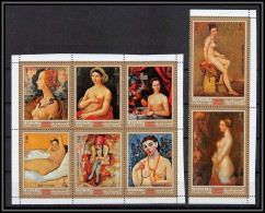 Delcampe - Manama - 3404/ N°852/859 A Corot Raphael Clouet Delacroix Portraits Tableau (Painting) Neuf ** MNH - Nus