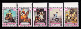 Delcampe - Ras Al Khaima - 800 N°883/887 A Cavaliers Horse Tableau Painting Napoleon Renoir 1972 ** MNH - Impressionisme