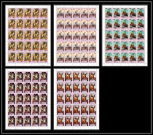 Delcampe - Ras Al Khaima - 798 N°883/887 A Cavaliers Horse Tableau Painting Napoleon Renoir 1972 ** MNH Cote 625 Feuille Sheet - Impressionisme
