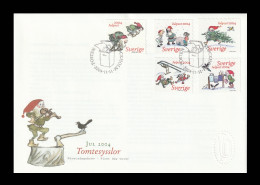 Delcampe - SWEDEN 2004 Christmas Elves' Chores : First Day Cover CANCELLED - FDC
