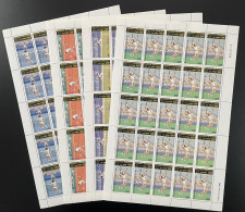 Delcampe - Centrafricaine 1986 YT PA 353-356 Planche Sheet Jeux Olympiques Seoul Olympic Games Tennis Sport - Sommer 1988: Seoul
