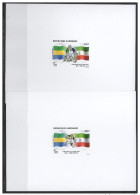 Delcampe - Gabon Gabun 2012 Mi. 1708 - 1709 Proof épreuve De Luxe CAN COCAN Coupe D'Afrique Des Nations Football Fußball Soccer - Autres & Non Classés