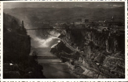 Delcampe - CPA Genissiat Ain Vue A L'Aval Du Barrage Ensemble Des Installations Et Deversoir Rive Droite 1948 - Génissiat