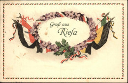 Delcampe - Riesa Sachsen Schwarz-Weiss-Rot - Riesa