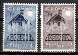 Delcampe - Belgium 1957 Mi 1070-1071 MNH (ZE3 BLG1070-1071) - 1957