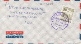 Delcampe - Costa Rica: San Jose To Chicago - Costa Rica