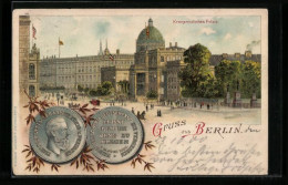 Delcampe - Lithographie Berlin, Kronprinzliches Palais, Münze - Mitte