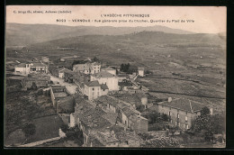 Delcampe - CPA Vernoux, Vue Générale Prise Du Clocher, Quartier Du Pied De Ville - Vernoux