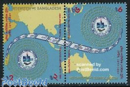 Delcampe - Bangladesh 1990 Postal School 2v [:], Mint NH, Science - Various - Education - Post - Maps - Poste