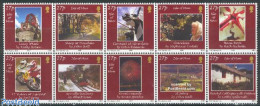 Delcampe - Isle Of Man 2002 Photography 10v [++++], Mint NH, Nature - Transport - Cattle - Motorcycles - Railways - Art - Firewor.. - Moto