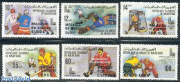 Delcampe - Mauritania 1980 Olympic Winter Winners 6v, Mint NH, Sport - Ice Hockey - Olympic Winter Games - Eishockey